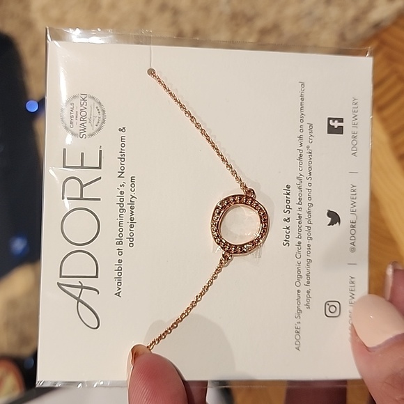 Brand New Adore Rose Gold Plated + Swarovski Crystal Necklace - Picture 3 of 4